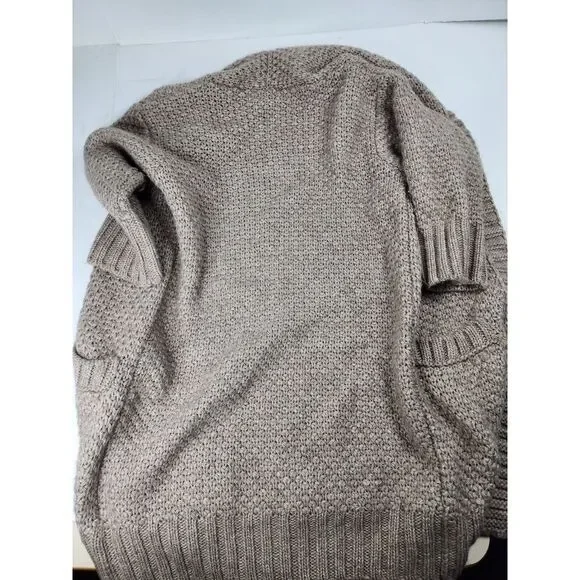 Benedetta B Italy Long Knit Open Cardigan Sweater  Wool/Alpaca Blend‎ Brown SZ M - Picture 6 of 6